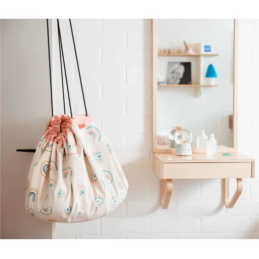 play & go speeltas print regenboog roze