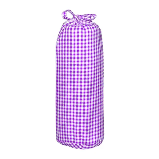 Taftan hoeslaken 70 x 140 vichy & ruit paars, carogranes: 7 mm