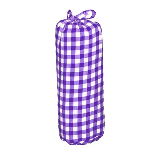 Taftan hoeslaken 70 x 140 vichy & ruit paars, carogranes: 7 mm