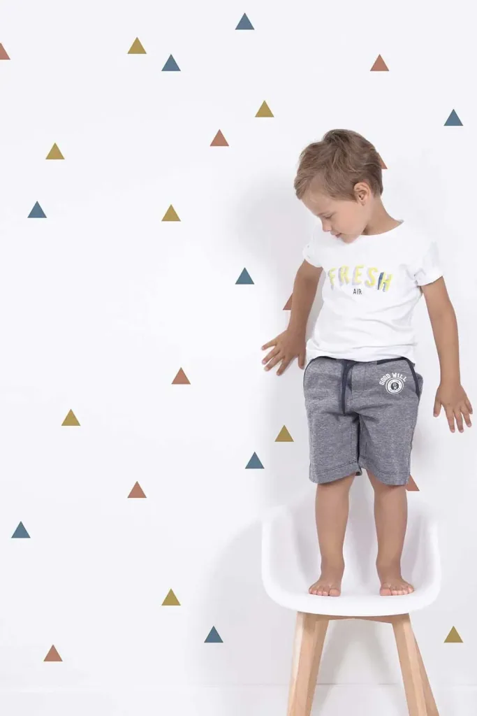 Lilipinso Muursticker Basics Driehoeken, Kleur: munt