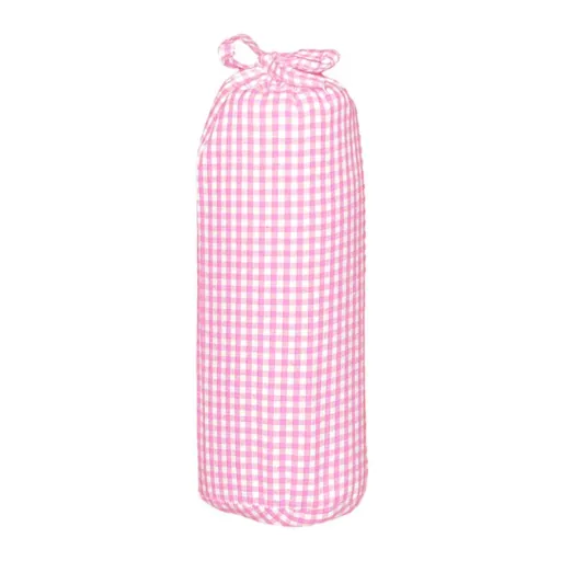 Taftan hoeslaken 70 x 140 vichy & ruit roze, carogranes: 3 mm