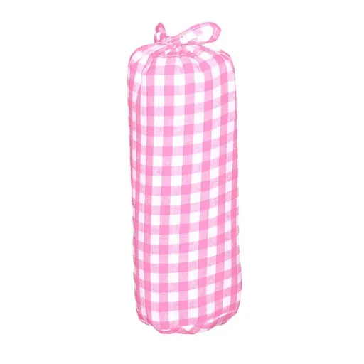 Taftan hoeslaken 70 x 140 vichy & ruit roze, carogranes: 3 mm