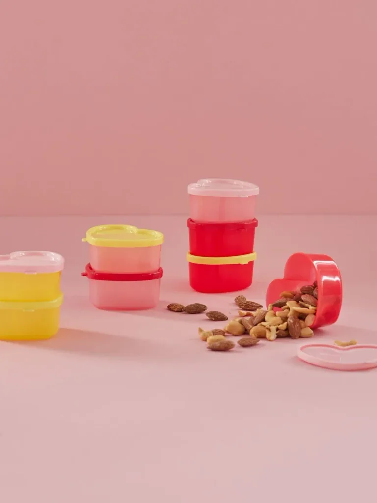 RICE Voedselbox - hartvorm, 8 stuks in een net, plastic