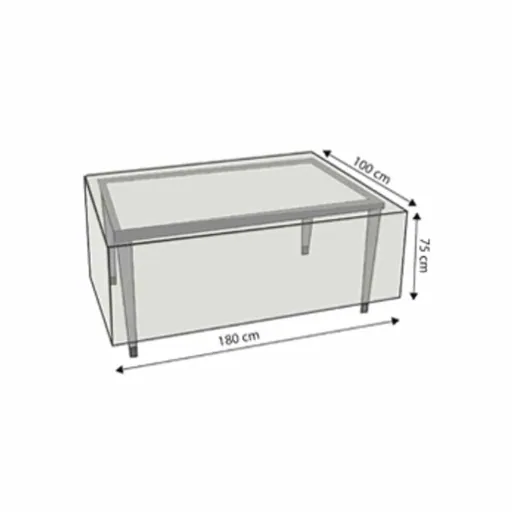 Rechthoekige Tuinmeubelhoes Transparant 180x100x75cm