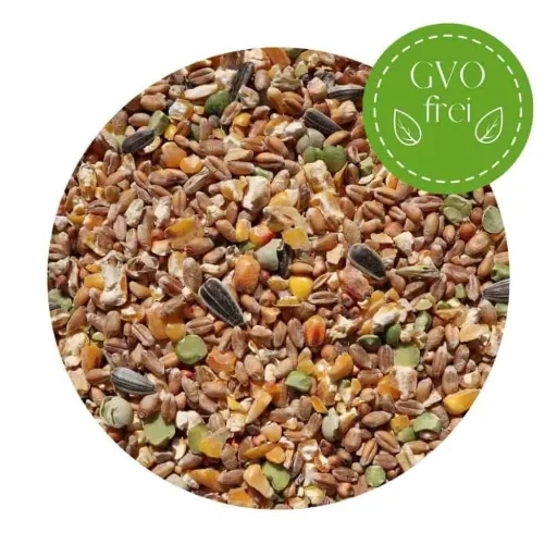 Kippenvoer 25 kg, Premium Körnerfutter PLUS, Geflügelfutter voor Hühner, Gänse, Enten
