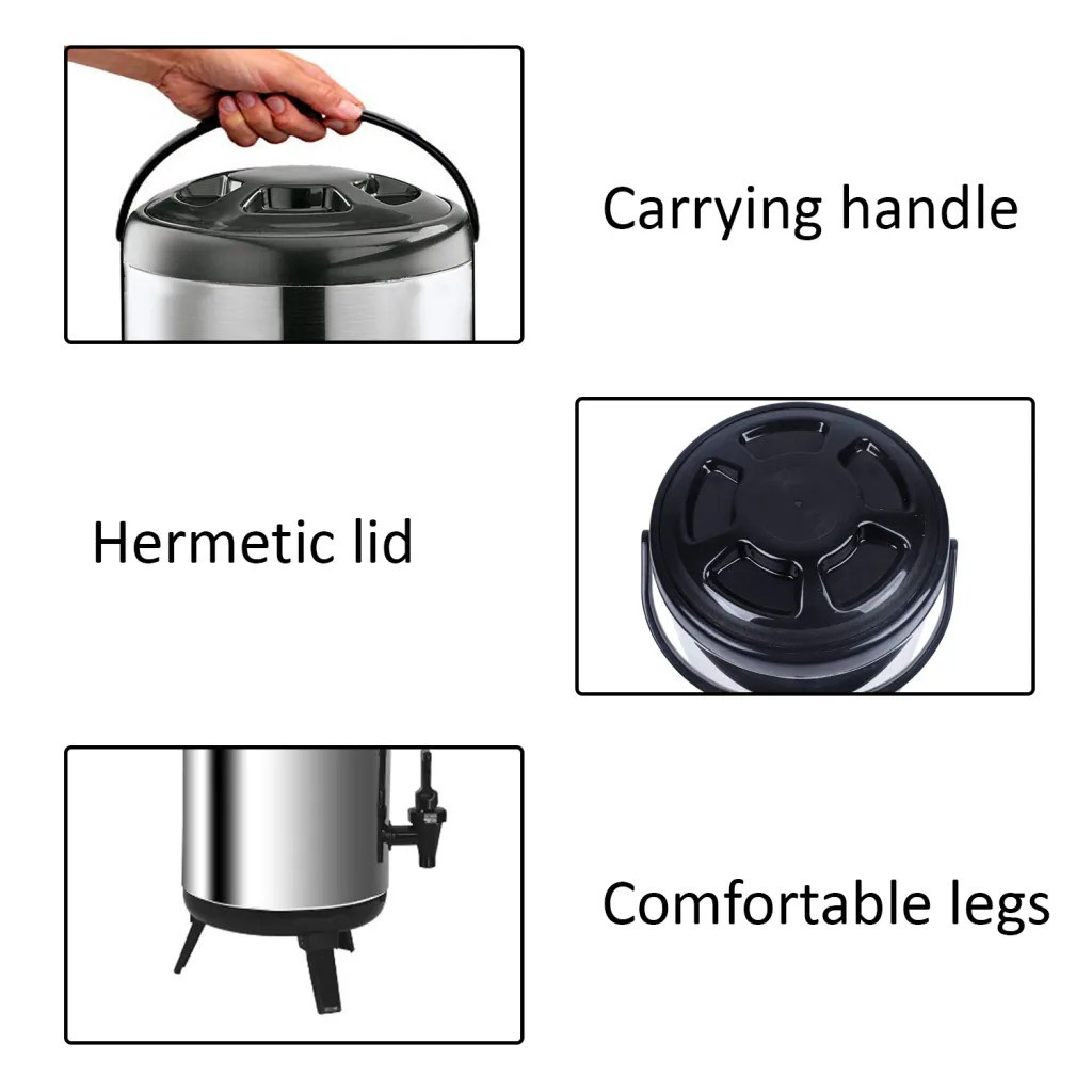 Thermische container, thermoscontainer, geïsoleerde drankdispenser - met kraan, voor transport, 10L