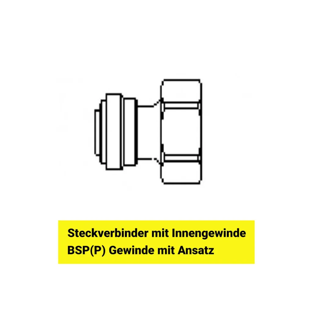 Adapter met 3/4" binnendraad voor 5/16" slangschroefverbinding