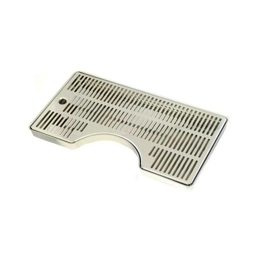 Lekbak, Druppellade - met inkeping, RVS, 400 x 220 x 20 mm