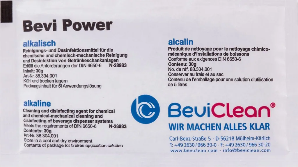 Bevi Power - Alkalische reiniger voor dranklijnen, poeder, сena per stuk