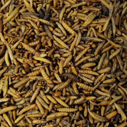 Soldatenvliegenlarven 5kg, gedroogde insecten, Hermetia illucens, insecten voor vogels