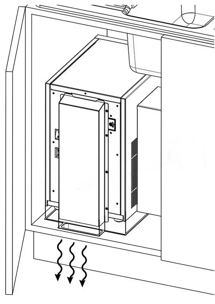 Waterdispenser, bruiswater machine, sodamaker, carbonator - Blusoda Box 30 fizz, onder toonbank