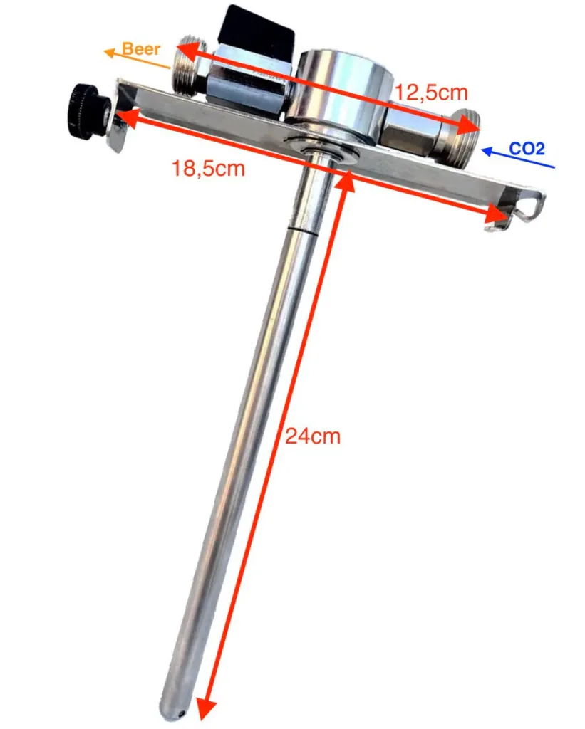 Adapter voor biervaten - 5 liter, hoogwaardig metalen ontwerp met Biertap, Thuistap