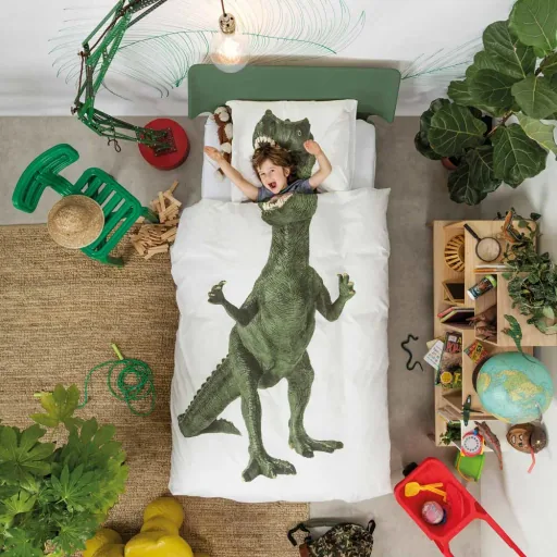 Snurk beddengoed dinosaurus 135 x 200