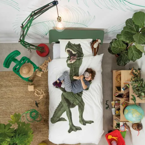 Snurk beddengoed dinosaurus 135 x 200