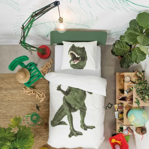 Snurk beddengoed dinosaurus 135 x 200