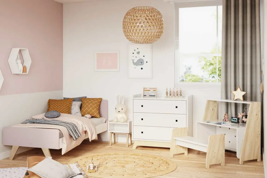Mathy by Bols "Asymetry" babybedje omvormbaar tot bureau met 1 plankje