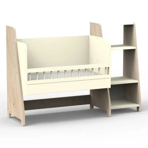 Mathy by Bols "Asymetry" babybedje omvormbaar tot bureau met 1 plankje