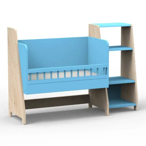 Mathy by Bols "Asymetry" babybedje omvormbaar tot bureau met 1 plankje