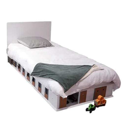 Mathy by Bols BOXES ledikant 2 zijden stabiel blauw 90 x 190