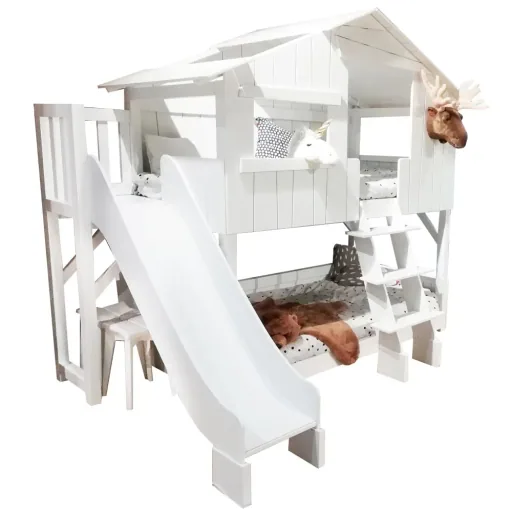 Mathy by Bols Stapelbed Boomhut met glijbaan