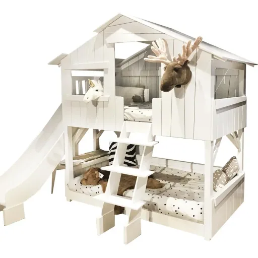Mathy by Bols Stapelbed Boomhut met glijbaan