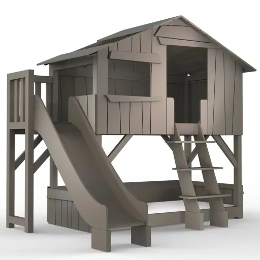 Mathy by Bols Stapelbed Boomhut met glijbaan