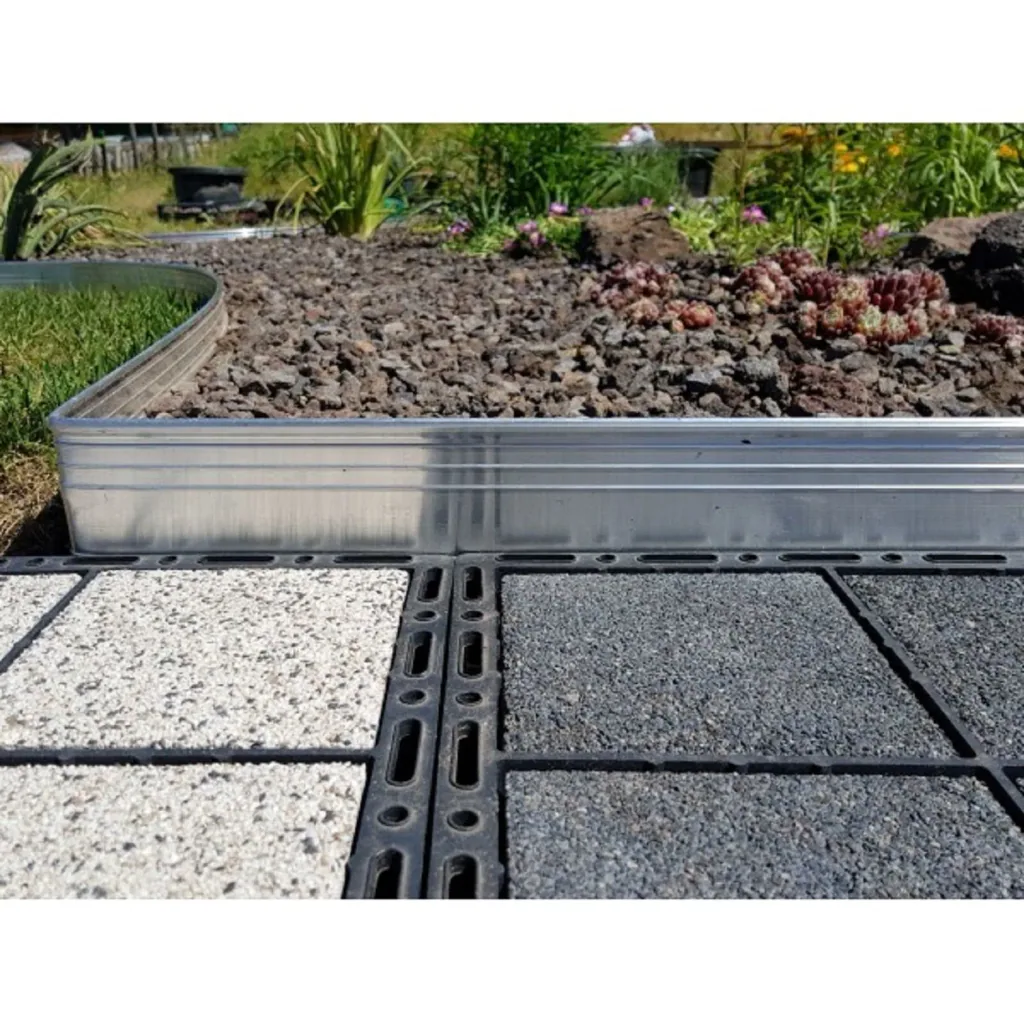 Ultra sterke aluminium Borderrand 24cm x 100cm | Gazonrand | Kantopsluiting