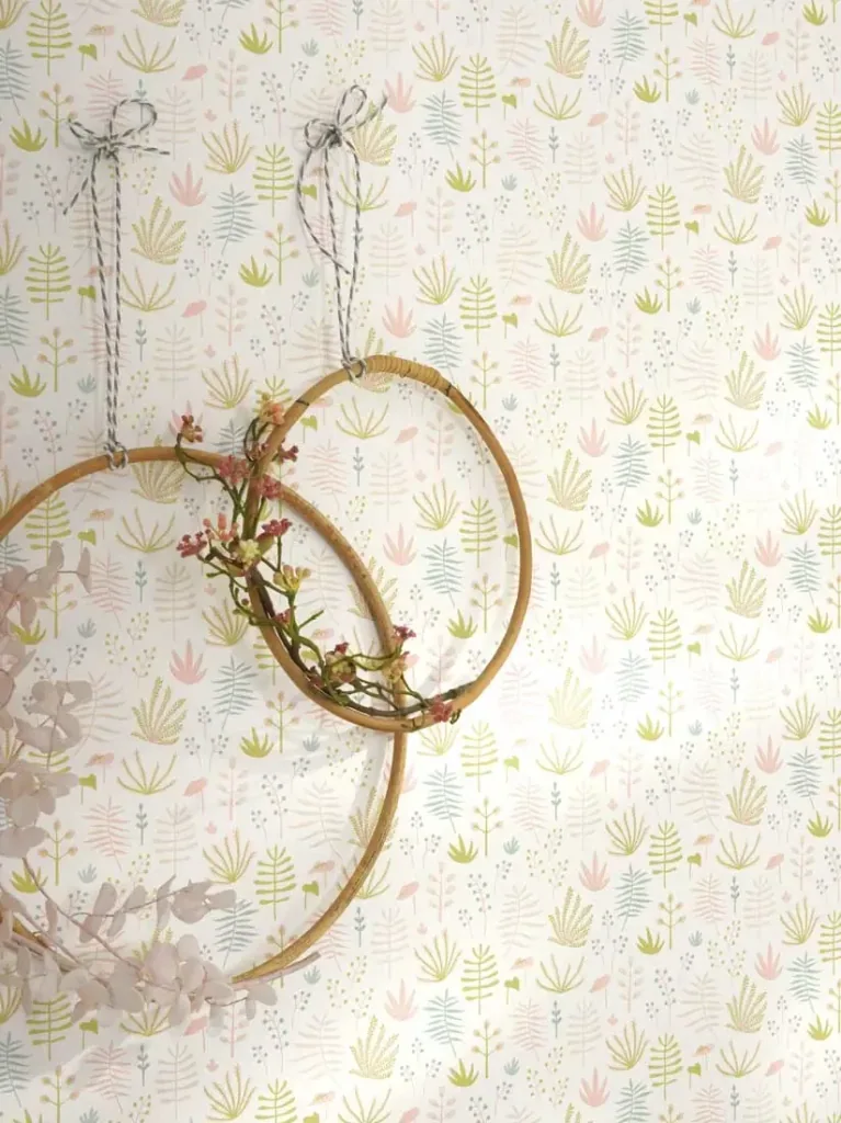 Casadeco kinderbehang Happy Dreams grassen roze groen