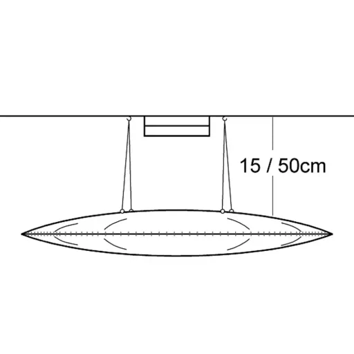 Buokids plafondlamp Nube klein, Kleur van de naad: geel