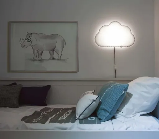 Buokids Zachte lamp Nachtlamp/Wandlamp Wolk, Kleur van de naad: geel; Versie: wandlamp