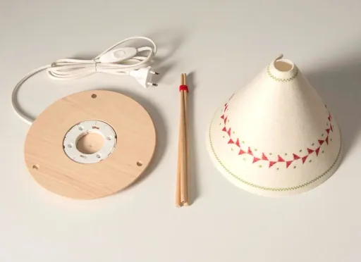 Buokids tafellamp & nachtlampje tipi rood