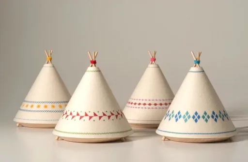 Buokids tafellamp & nachtlampje tipi rood