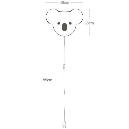 Buokids Soft wandlamp Koala beer mosterdgeel