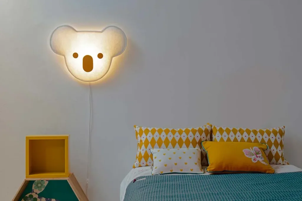 Buokids Soft wandlamp Koala beer mosterdgeel