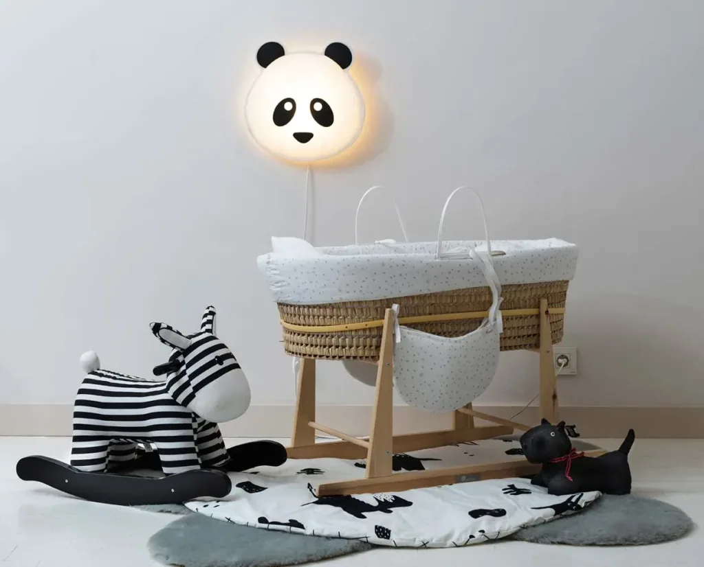 Buokids Soft wandlamp Panda Bear paars