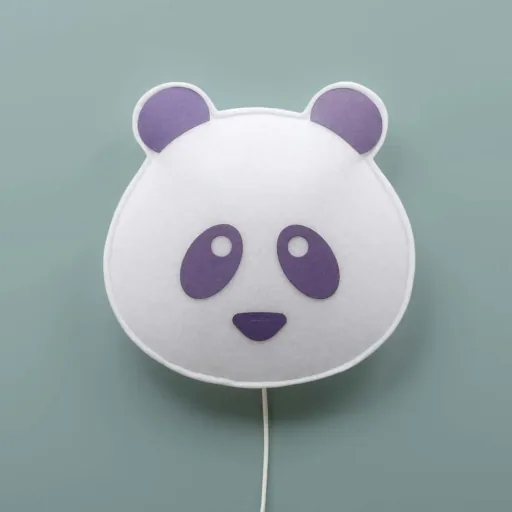 Buokids Soft wandlamp Panda Bear paars