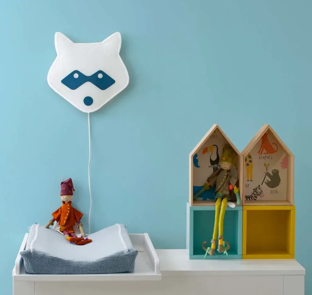 Buokids Soft wandlamp wasbeer rood