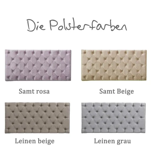 Romina Cleopatra kinderbed hoofdbord gestoffeerd 140 cm