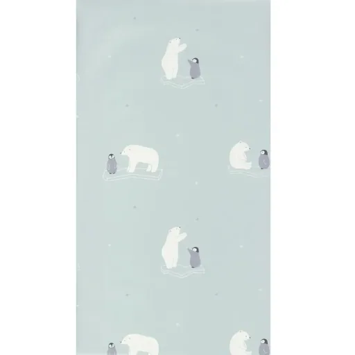 Casadeco kinderbehang Happy Dreams ijsberen blauw