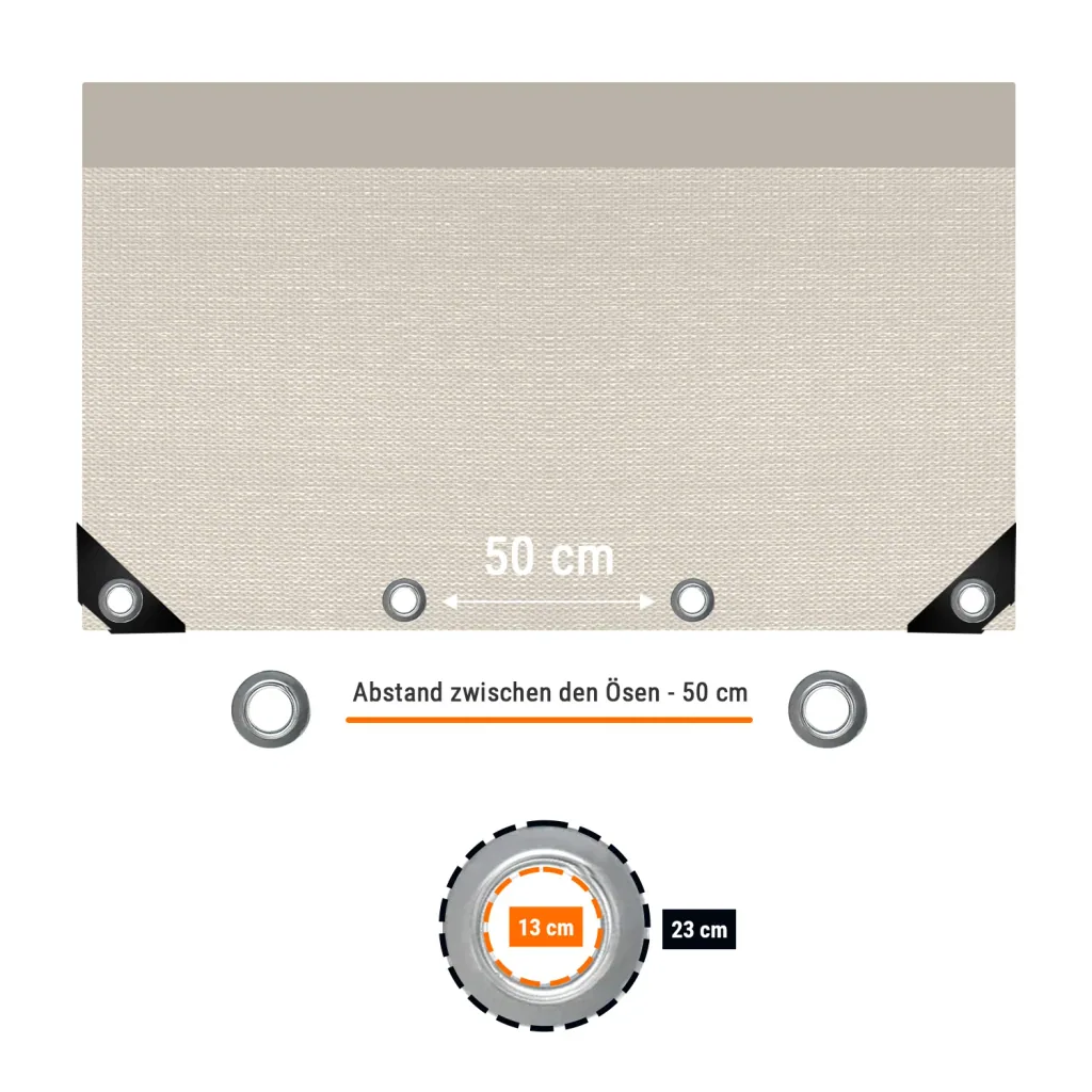 Afdekzeil, Beschermzeil, PVC zeil 650 g/m², 3x6m (18m²), waterdicht, grijs