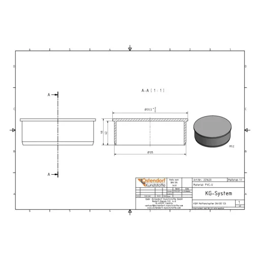 KG Muffenstopfen DN 125 - Rioolbuis Afdichting
