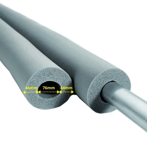 Rubber Buisisolatie 76mm - 2m Lengte