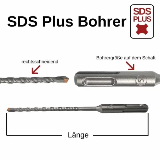 SDS Plus Hamerboor 8mm, 4 Snijder - Beton, Steen