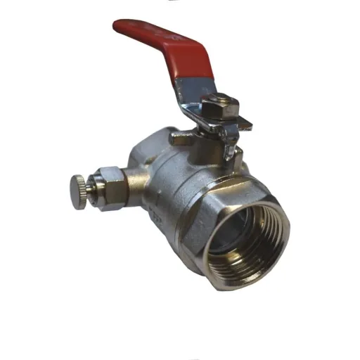 Hendel kogelklep met aftap 1 1/2"