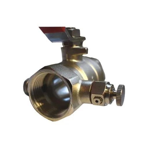 Hendel kogelklep met aftap 1 1/2"
