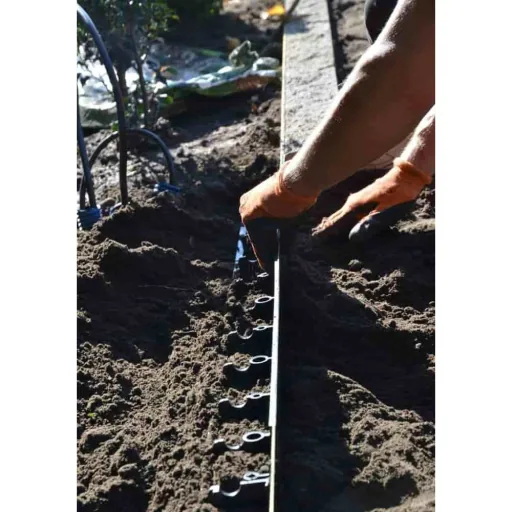 Flexibele Rasenkant Zwart 4,5cm x 100cm - Gerecyclede Tuinrand