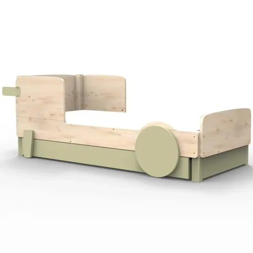 Mathy by Bols Einzelbett "Discovery" met bedlade, Kleurelementen: Basalt grijs