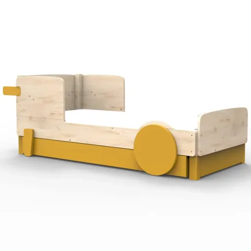 Mathy by Bols Einzelbett "Discovery" met bedlade, Kleurelementen: Basalt grijs
