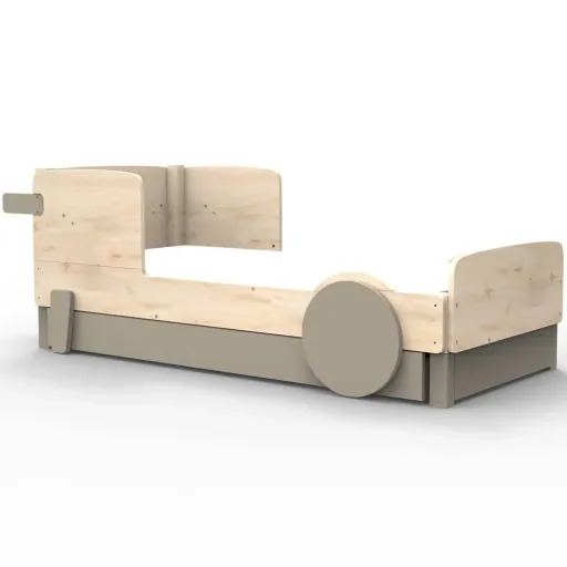 Mathy by Bols Einzelbett "Discovery" met bedlade, Kleurelementen: Basalt grijs
