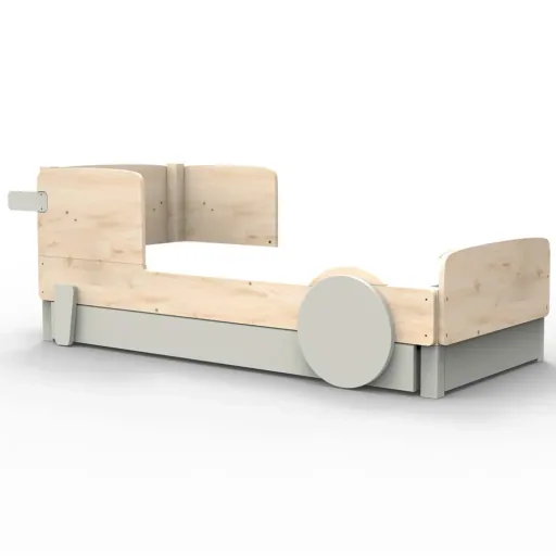 Mathy by Bols Einzelbett "Discovery" met bedlade, Kleurelementen: Basalt grijs